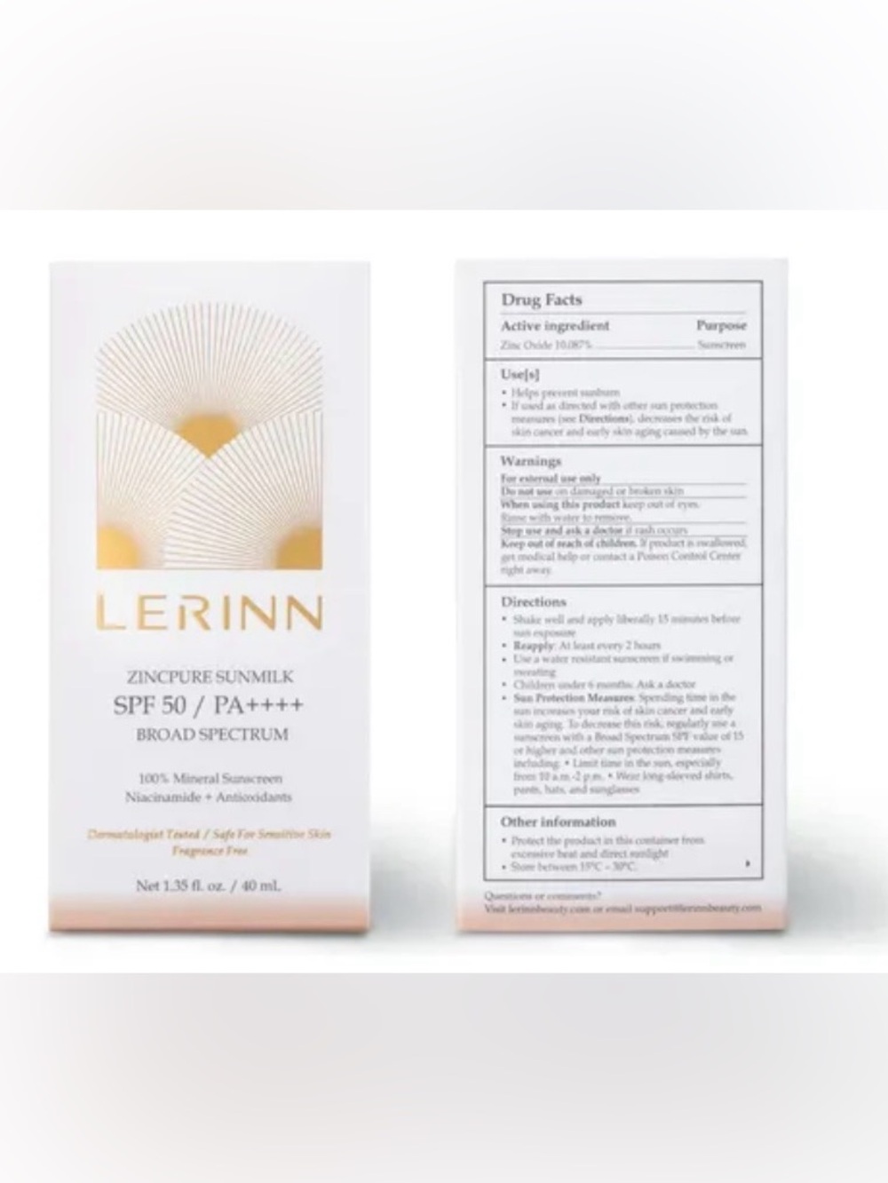 Zincpure Sunmilk SPF 50 PA++++ — White Mineral Sunscreen